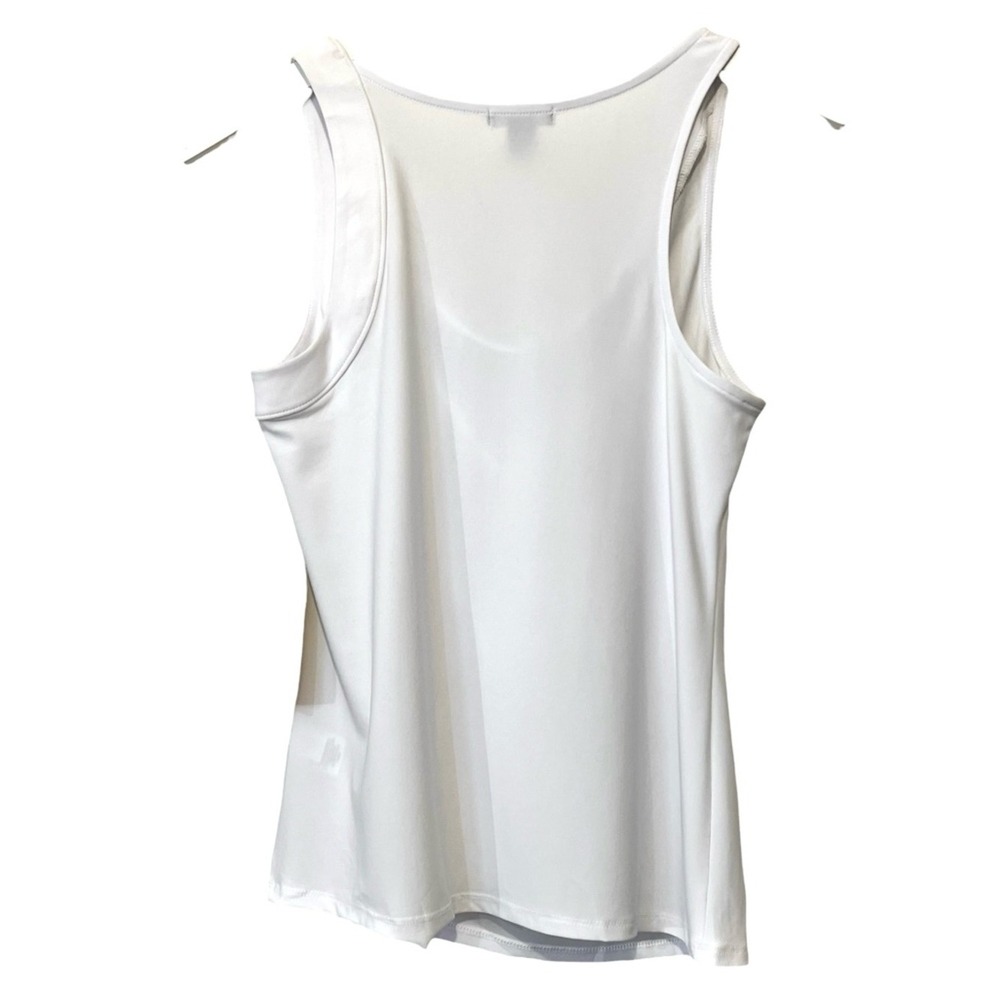 HALOGEN Draped Cowl Neck Sleeveless Top, Solid White, Size XS - Picture 4 of 9